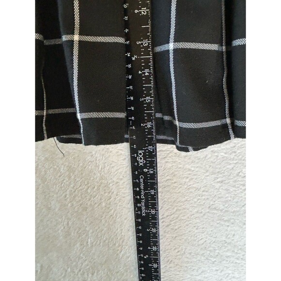 Hot Topic Black & White Window Pane Plaid Mini Skirt Punk Goth Zip Size Medium - Picture 5 of 5